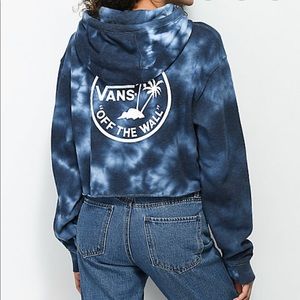 VANS tie die crop hoodie